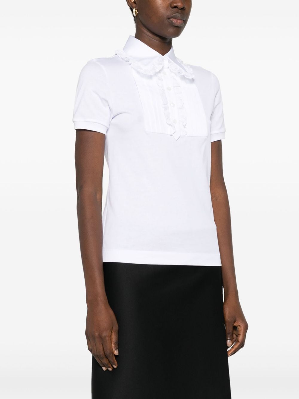 Dolce & Gabbana lace-trim polo shirt - Image 3