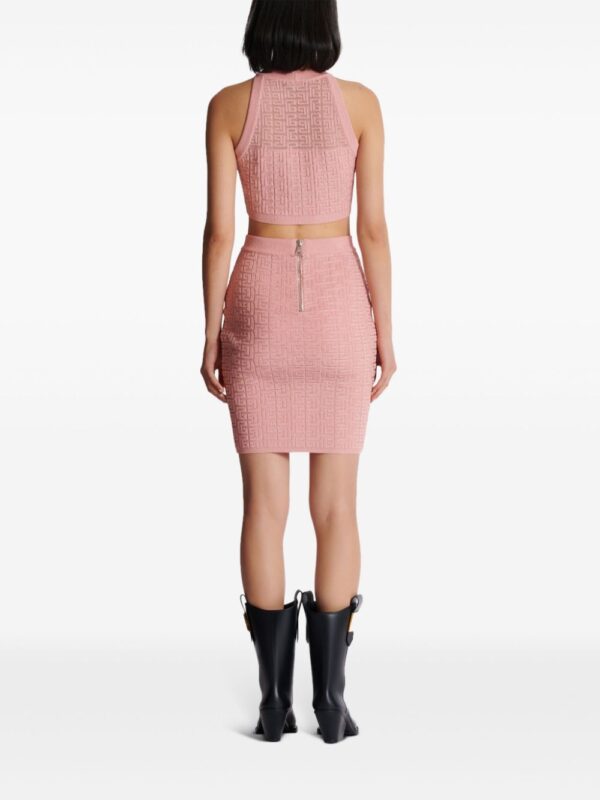 Balmain  PB-intarsia knitted mini skirt - Image 4