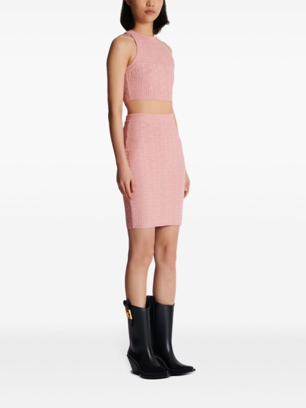Balmain  PB-intarsia knitted mini skirt - Image 3