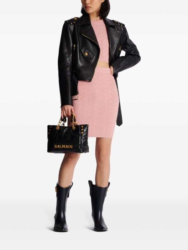Balmain  PB-intarsia knitted mini skirt - Image 2