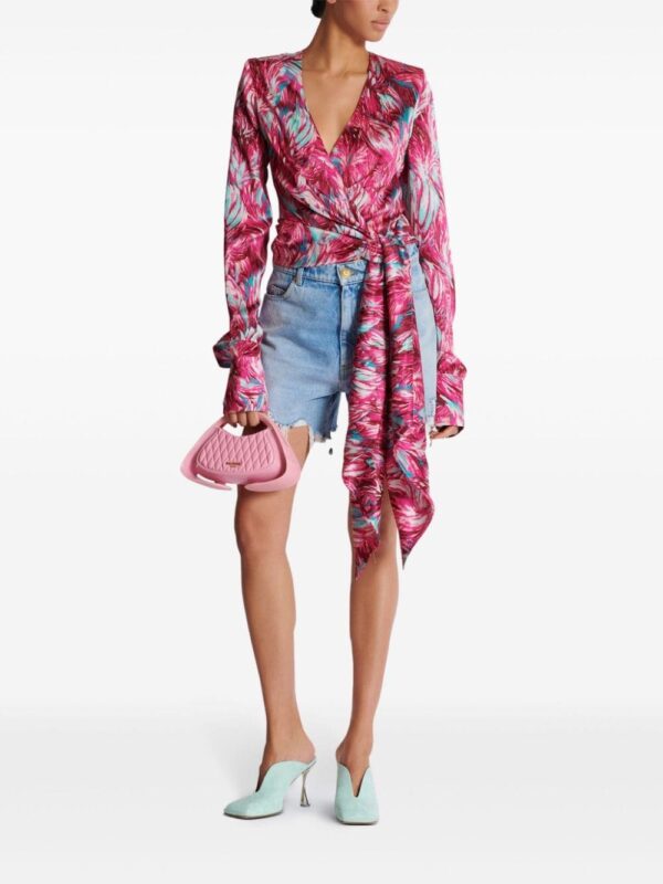Balmain Feather-print silk blouse - Image 2