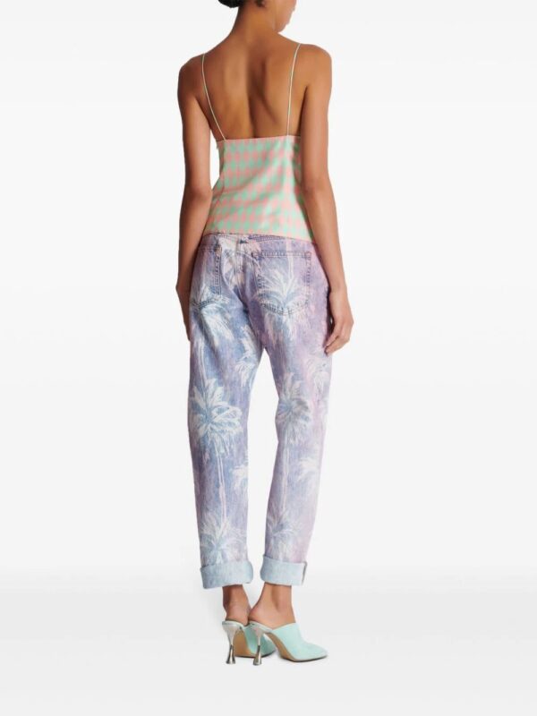 Balmain  diamond-print silk top - Image 4
