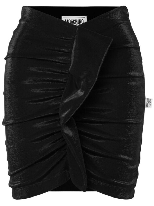 MOSCHINO JEANS  asymmetric ruched miniskirt