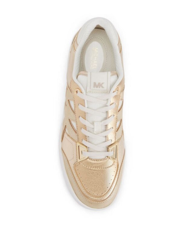 Michael Kors Rebel metallic leather sneakers - Image 4