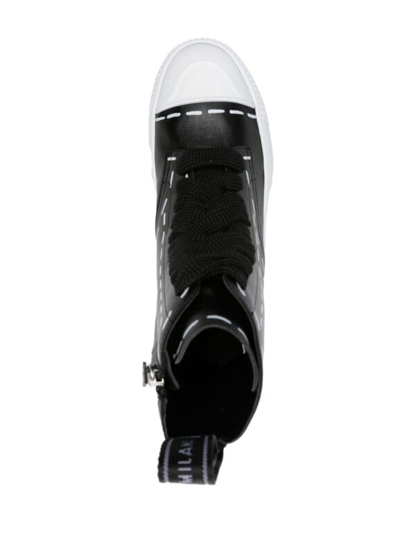 Moschino stitching-print high-top sneakers - Image 4