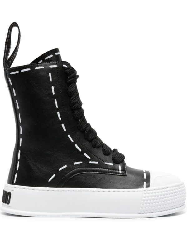 Moschino stitching-print high-top sneakers