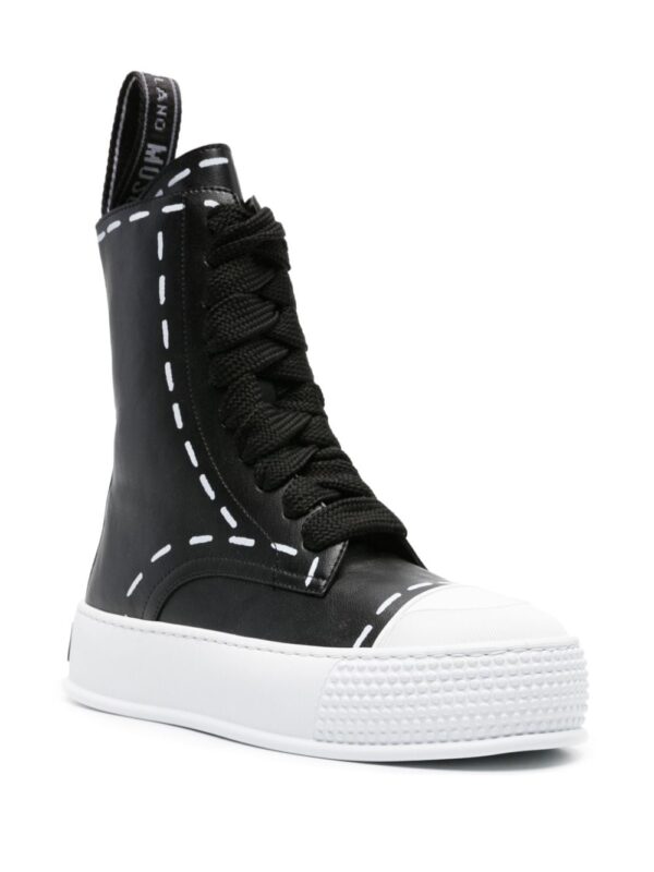 Moschino stitching-print high-top sneakers - Image 2