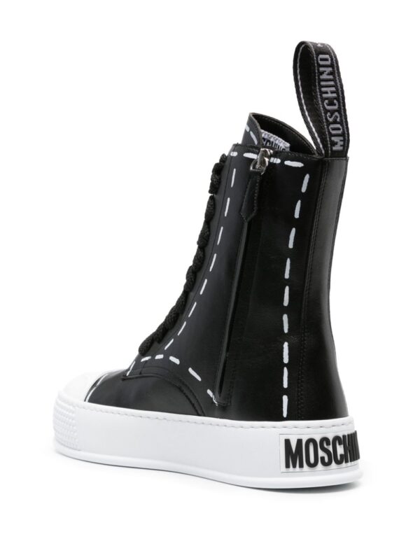 Moschino stitching-print high-top sneakers - Image 3