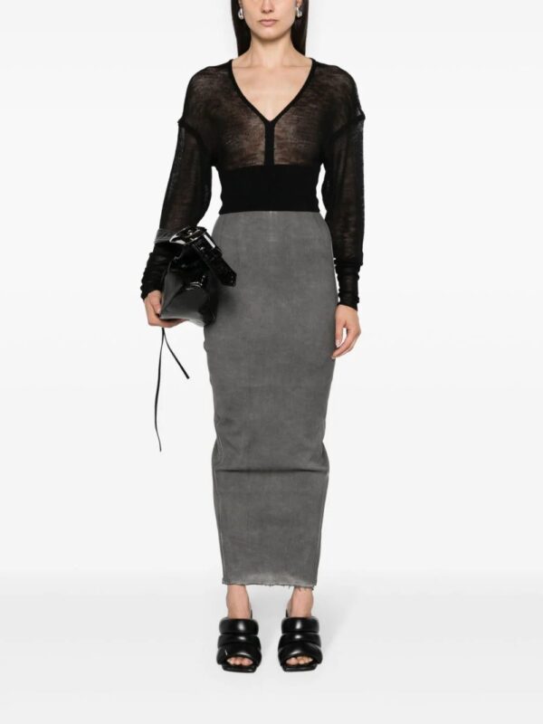 Rick Owens  Dirt Pillar maxi pencil skirt - Image 2