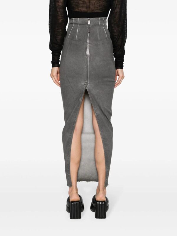 Rick Owens  Dirt Pillar maxi pencil skirt - Image 4
