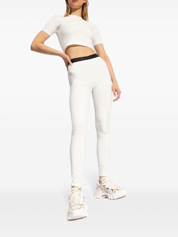 Balmain embossed monogram cropped t-shirt - Image 2