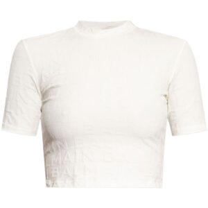 Balmain embossed monogram cropped t-shirt