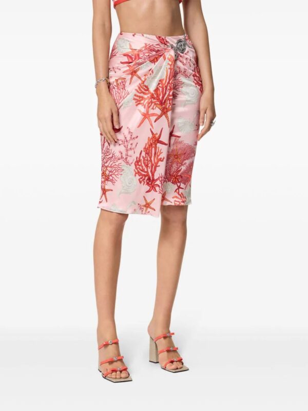 Versace  Barocco Sea gathered midi skirt - Image 3