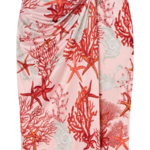 Versace  Barocco Sea gathered midi skirt