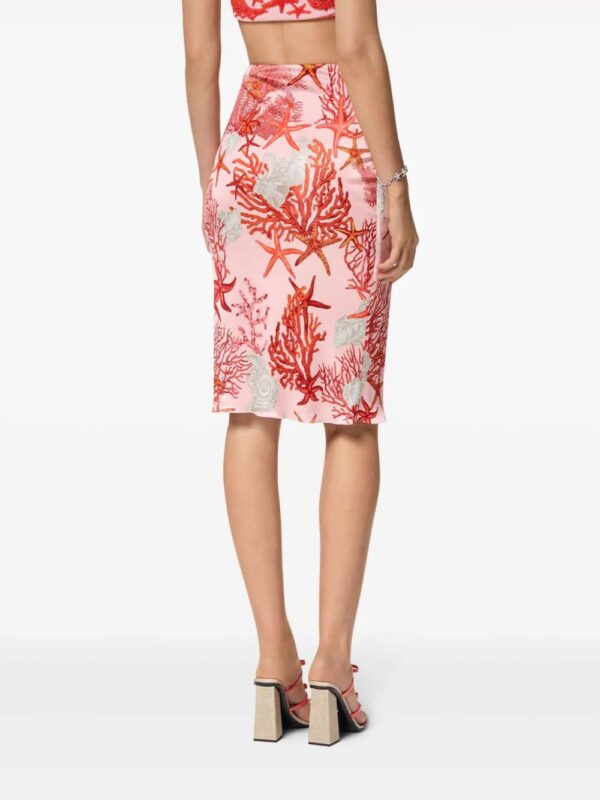 Versace  Barocco Sea gathered midi skirt - Image 4