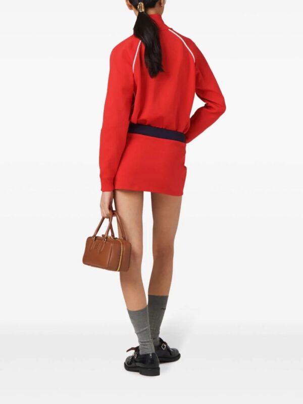 Miu Miu  logo-embroidered low-rise miniskirt - Image 3