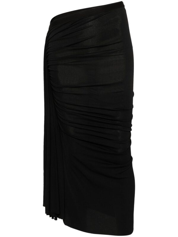 Rick Owens Lilies  Fog asymmetric draped skirt