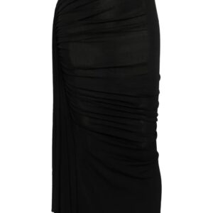 Rick Owens Lilies  Fog asymmetric draped skirt