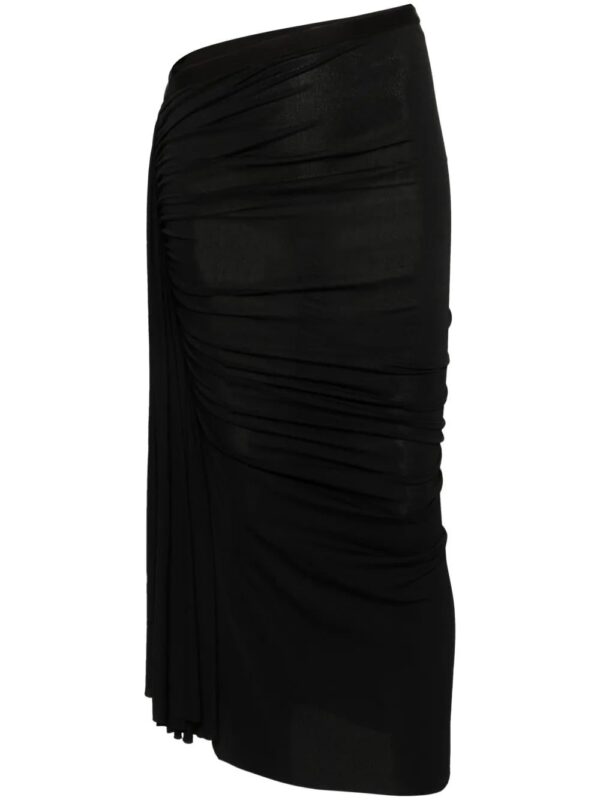Rick Owens Lilies  Fog asymmetric draped skirt