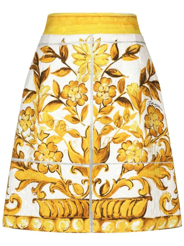 Dolce & Gabbana  Majolica-print pencil skirt