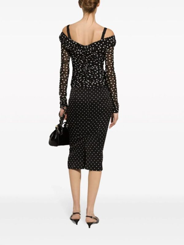 Dolce & Gabbana  polka-dot pencil skirt - Image 4