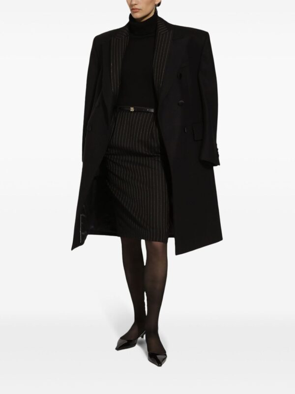 Dolce & Gabbana  pinstripe-pattern wool skirt - Image 2