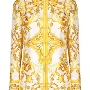 Dolce & Gabbana Majolica-print silk shirt