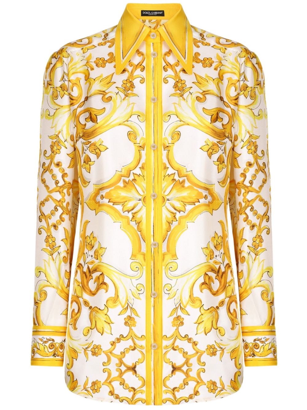 Dolce & Gabbana Majolica-print silk shirt