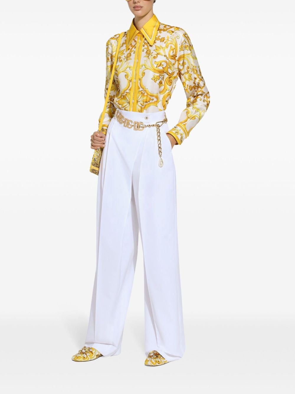 Dolce & Gabbana Majolica-print silk shirt - Image 2