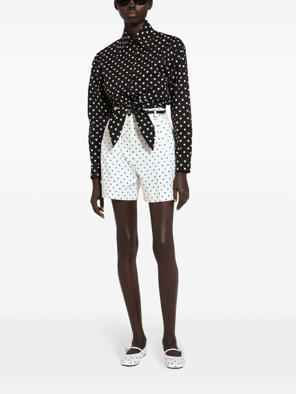 Dolce & Gabbana polka-dot cropped shirt - Image 2