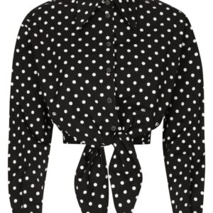 Dolce & Gabbana polka-dot cropped shirt