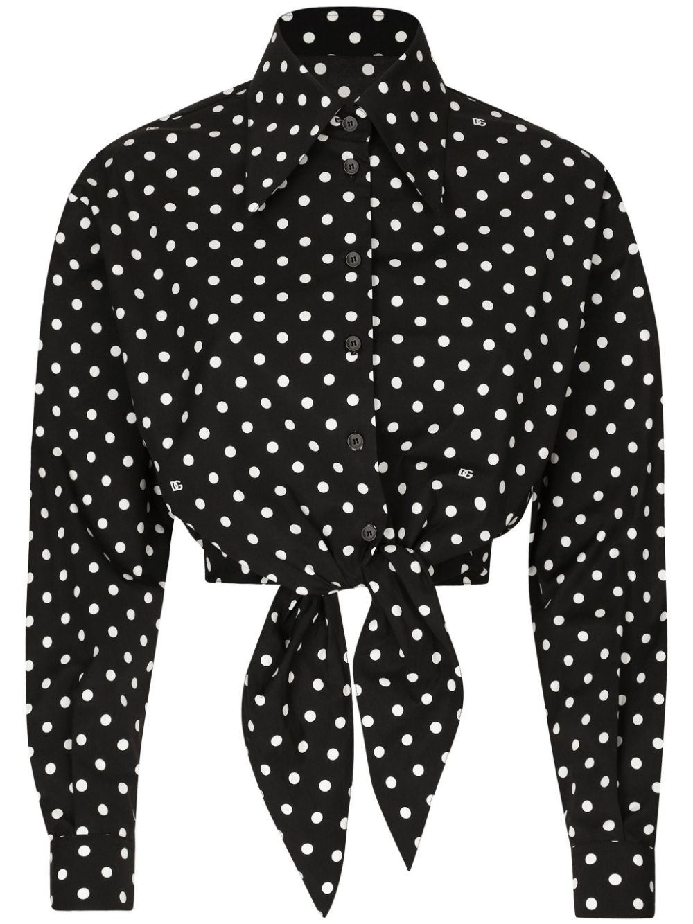 Dolce & Gabbana polka-dot cropped shirt