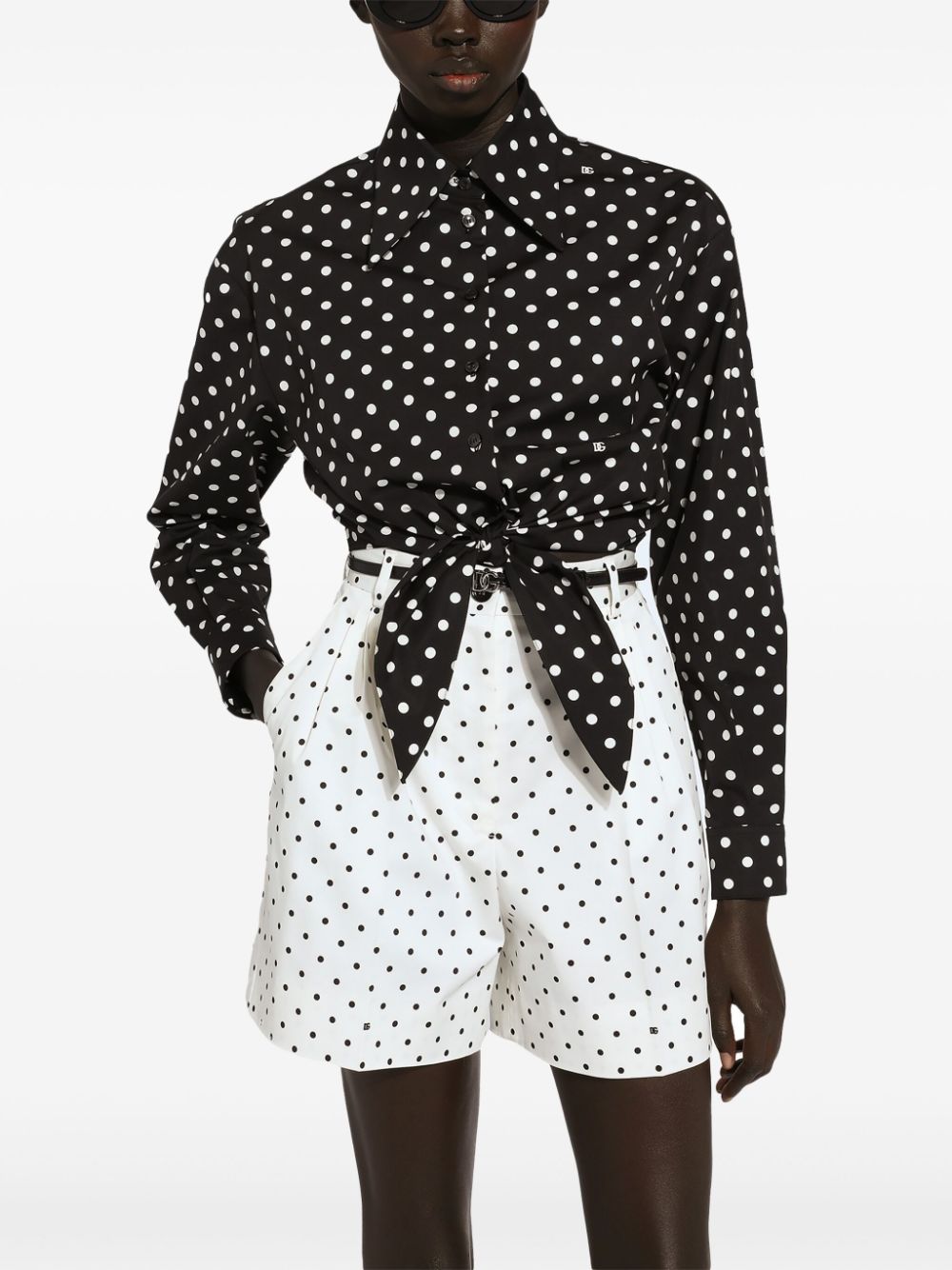 Dolce & Gabbana polka-dot cropped shirt - Image 5