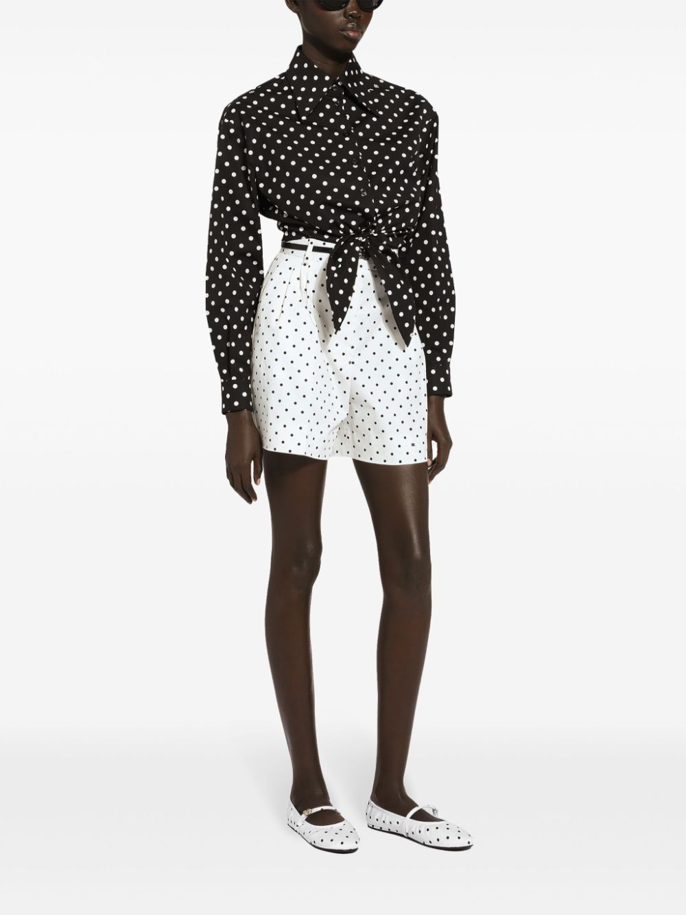 Dolce & Gabbana polka-dot cropped shirt - Image 3