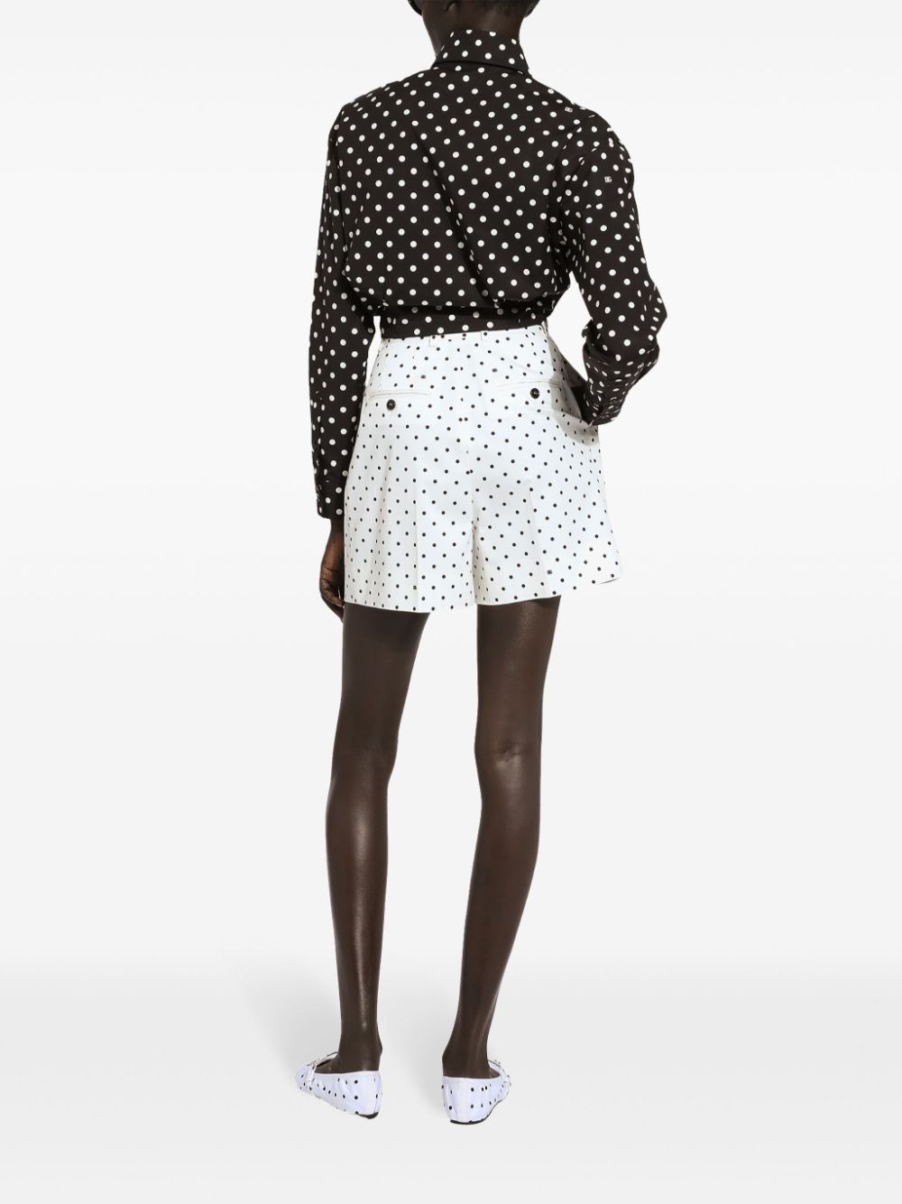 Dolce & Gabbana polka-dot cropped shirt - Image 4