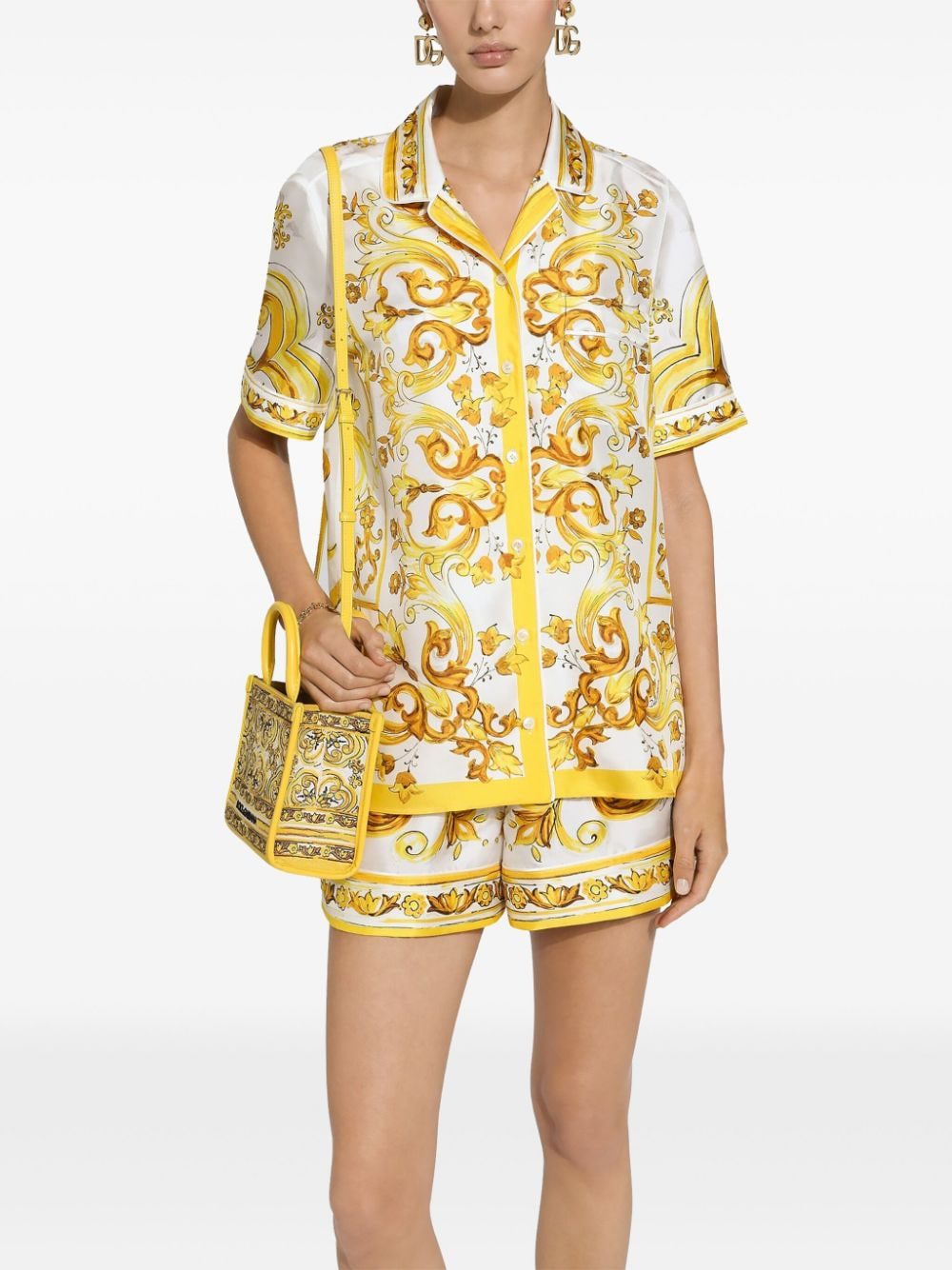 Dolce & Gabbana Majolica-print silk shirt - Image 5