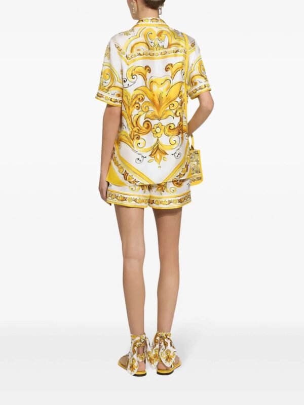 Dolce & Gabbana  Majolica-print silk shirt - Image 4