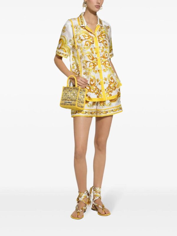 Dolce & Gabbana  Majolica-print silk shirt - Image 3