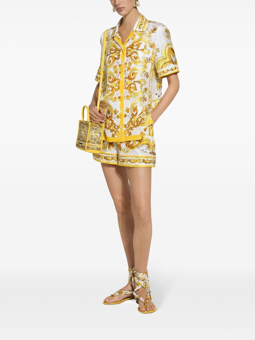 Dolce & Gabbana Majolica-print silk shirt - Image 2