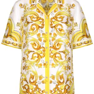 Dolce & Gabbana Majolica-print silk shirt