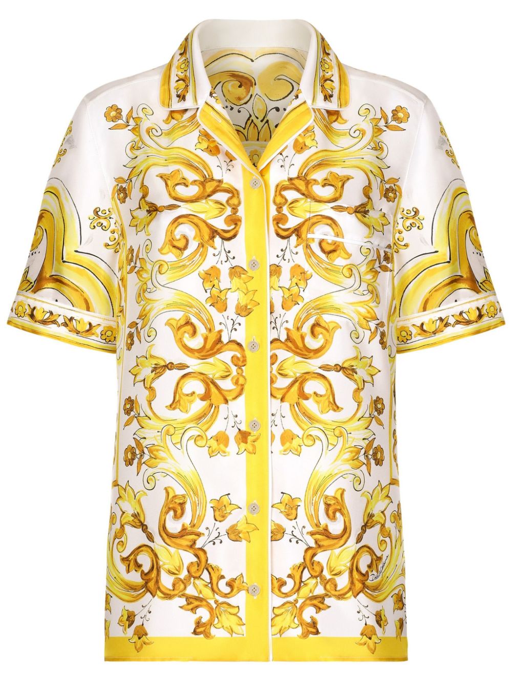 Dolce & Gabbana Majolica-print silk shirt