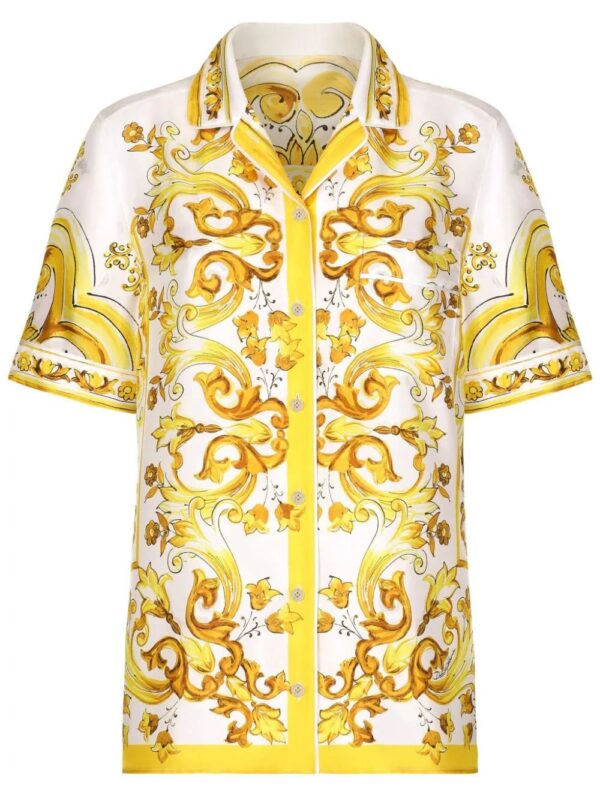 Dolce & Gabbana  Majolica-print silk shirt