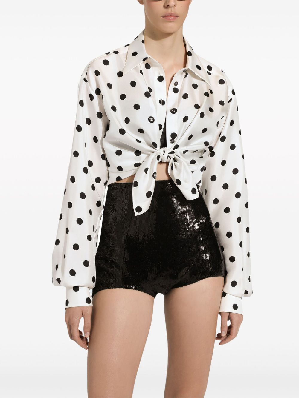 Dolce & Gabbana polka-dot silk shirt - Image 4