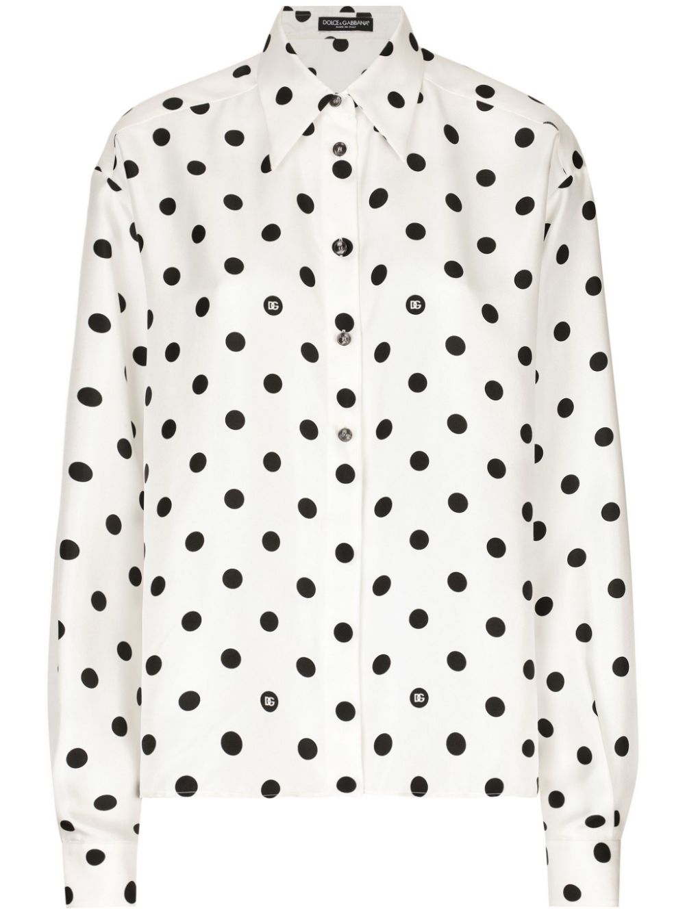 Dolce & Gabbana polka-dot silk shirt