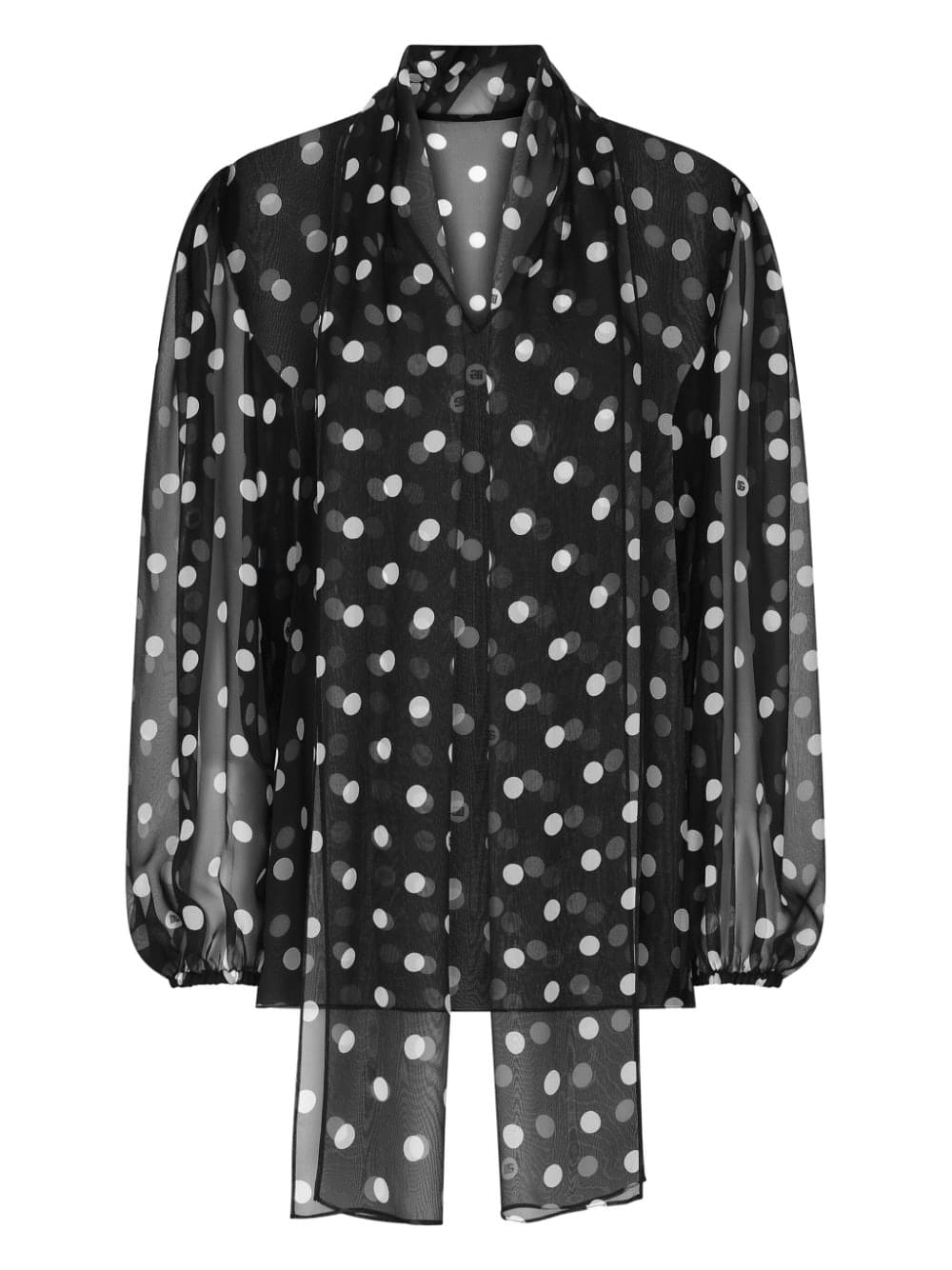 Dolce & Gabbana polka-dot print pussy-bow shirt - Image 2