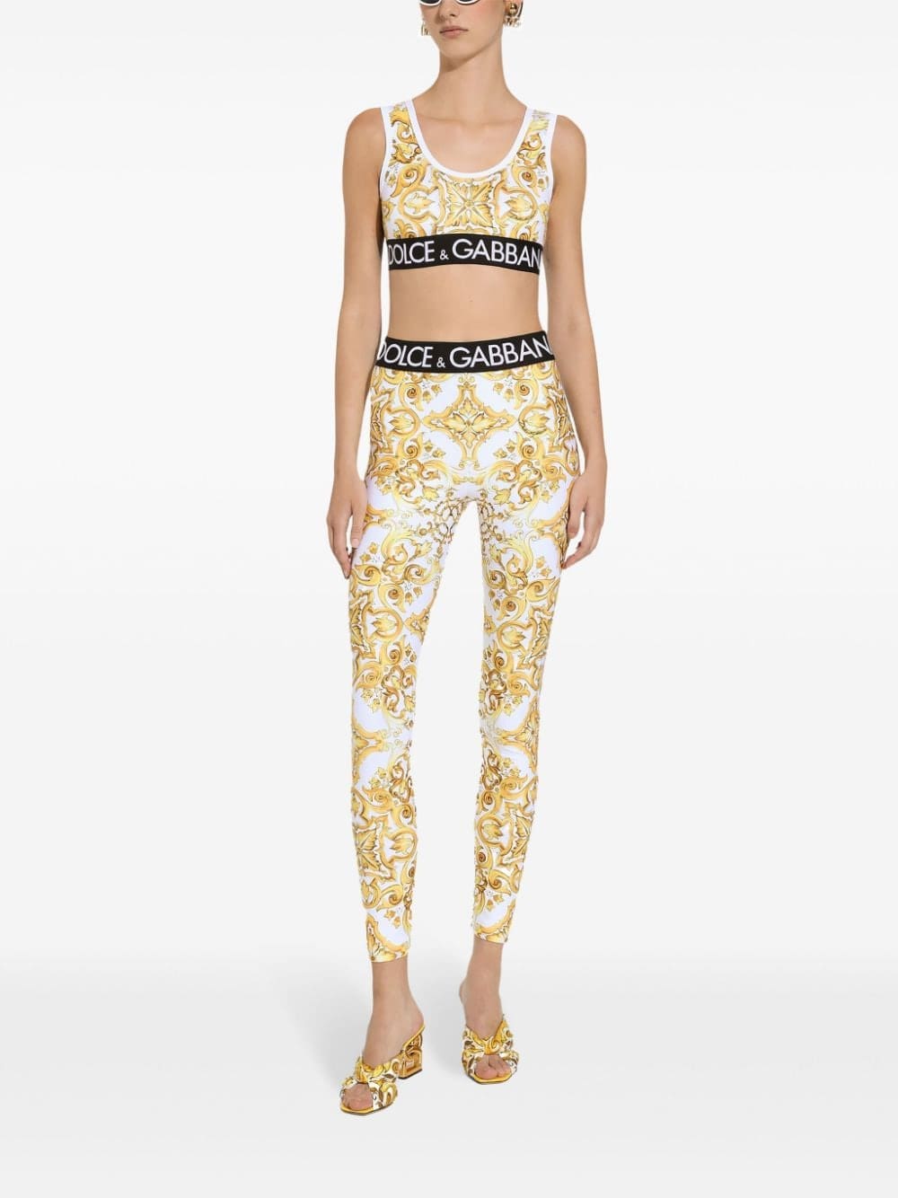 Dolce & Gabbana Majolica-print cropped tank top - Image 2