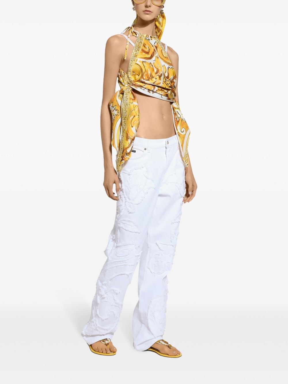 Dolce & Gabbana Majolica-print halterneck topy - Image 2