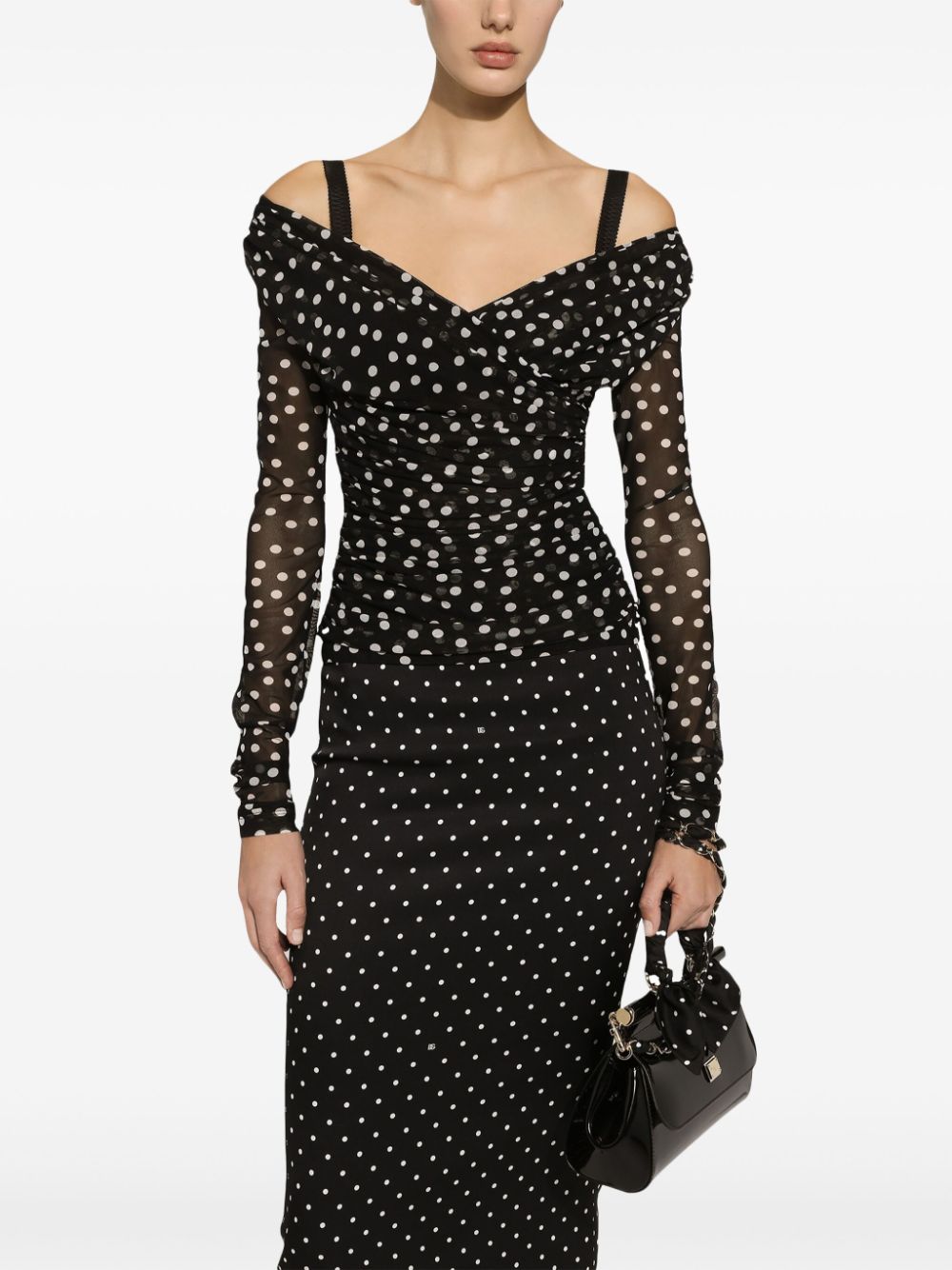 Dolce & Gabbana polka-dot tulle top - Image 5