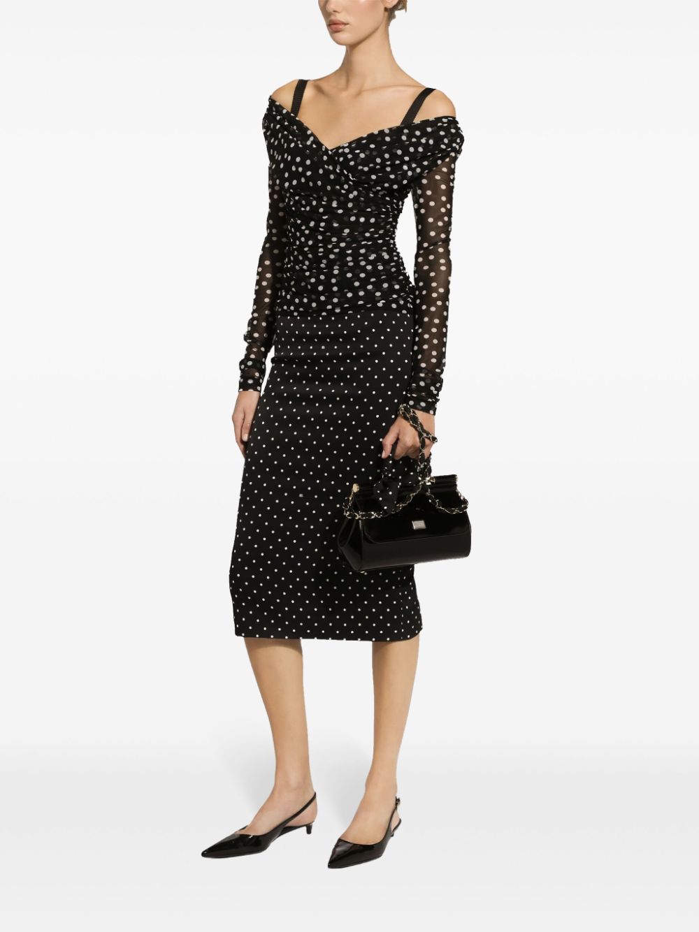 Dolce & Gabbana polka-dot tulle top - Image 3