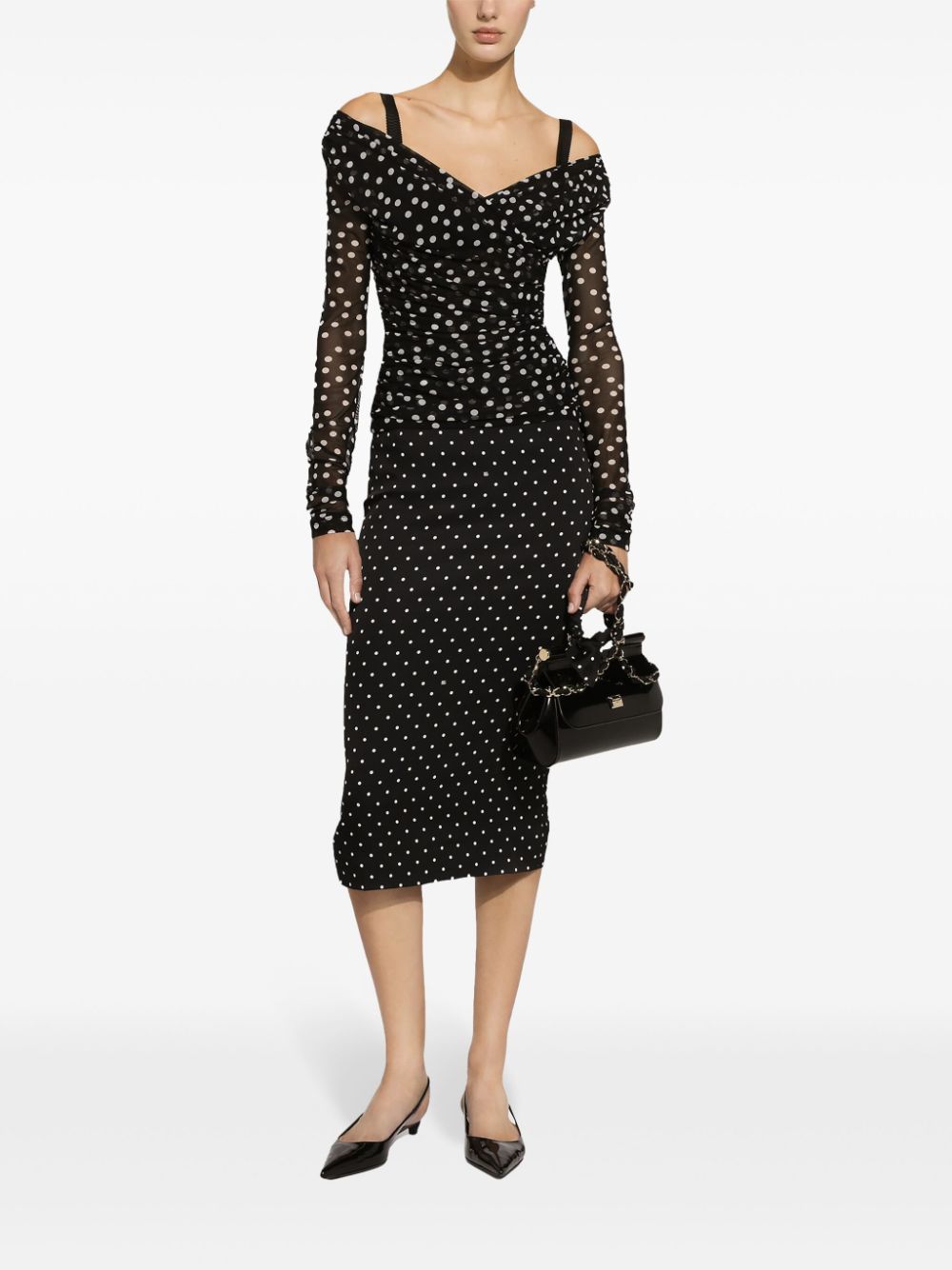 Dolce & Gabbana polka-dot tulle top - Image 2